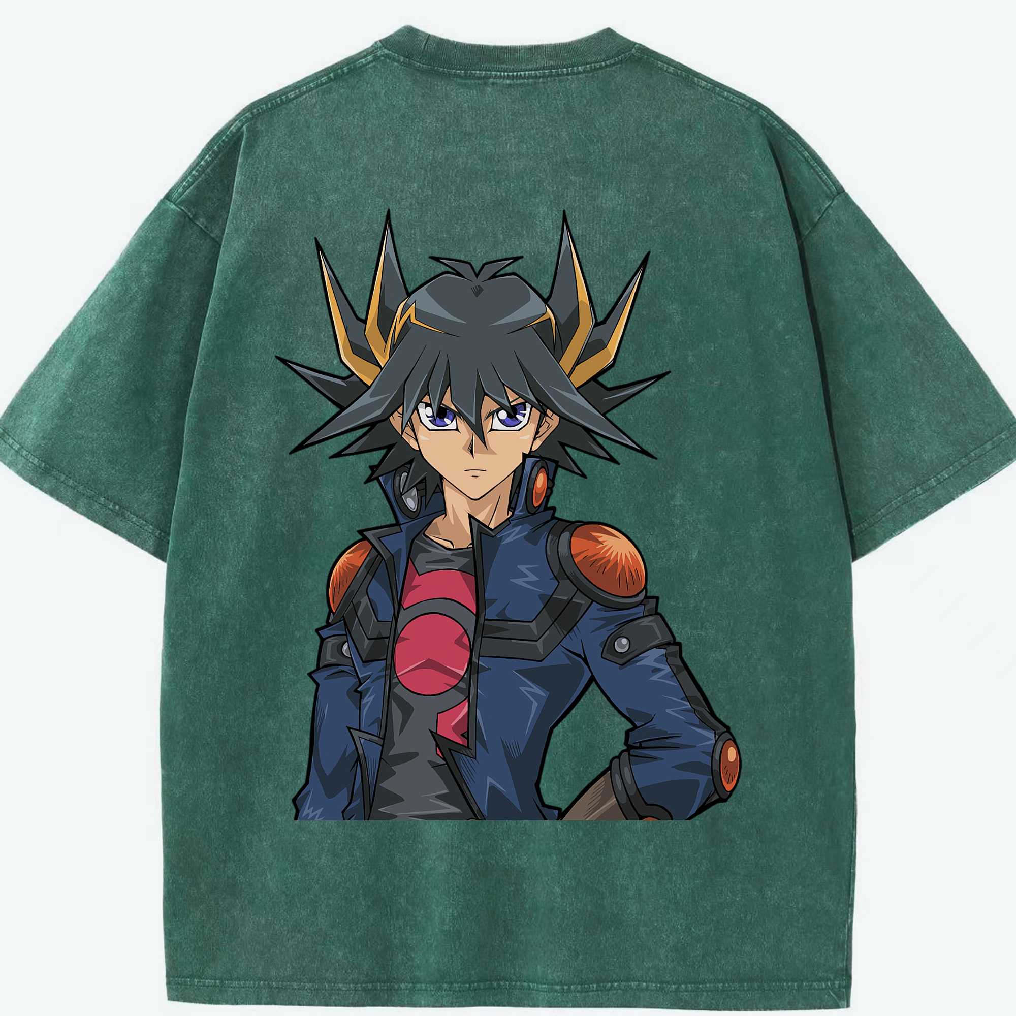 （画像用） 遊☆戯☆王 Yu-Gi-Oh! 綿100% ヴィンテージ風 半袖Tシャツ（背面プリント）